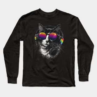 Cat DJ Mix Long Sleeve T-Shirt